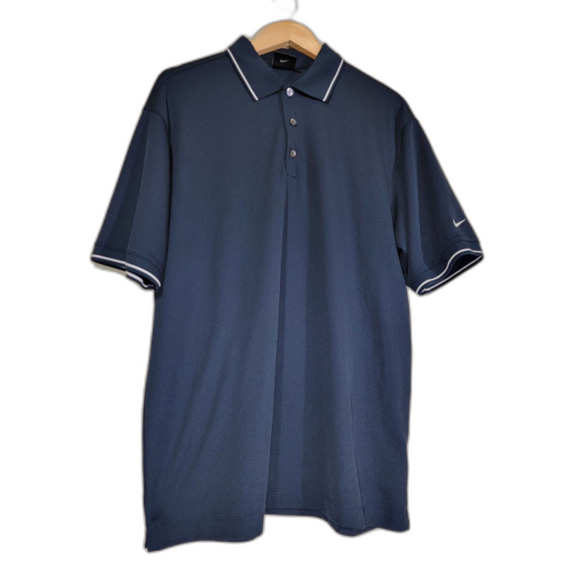 Nike Golf Dri-Fit Men's Navy Blue Polo Shirt - Large - Picture 1 of 7